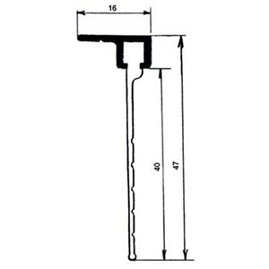 Bas de porte aluminium ids-b - Le pro Design- ELLEN 0305693D de 100 cm